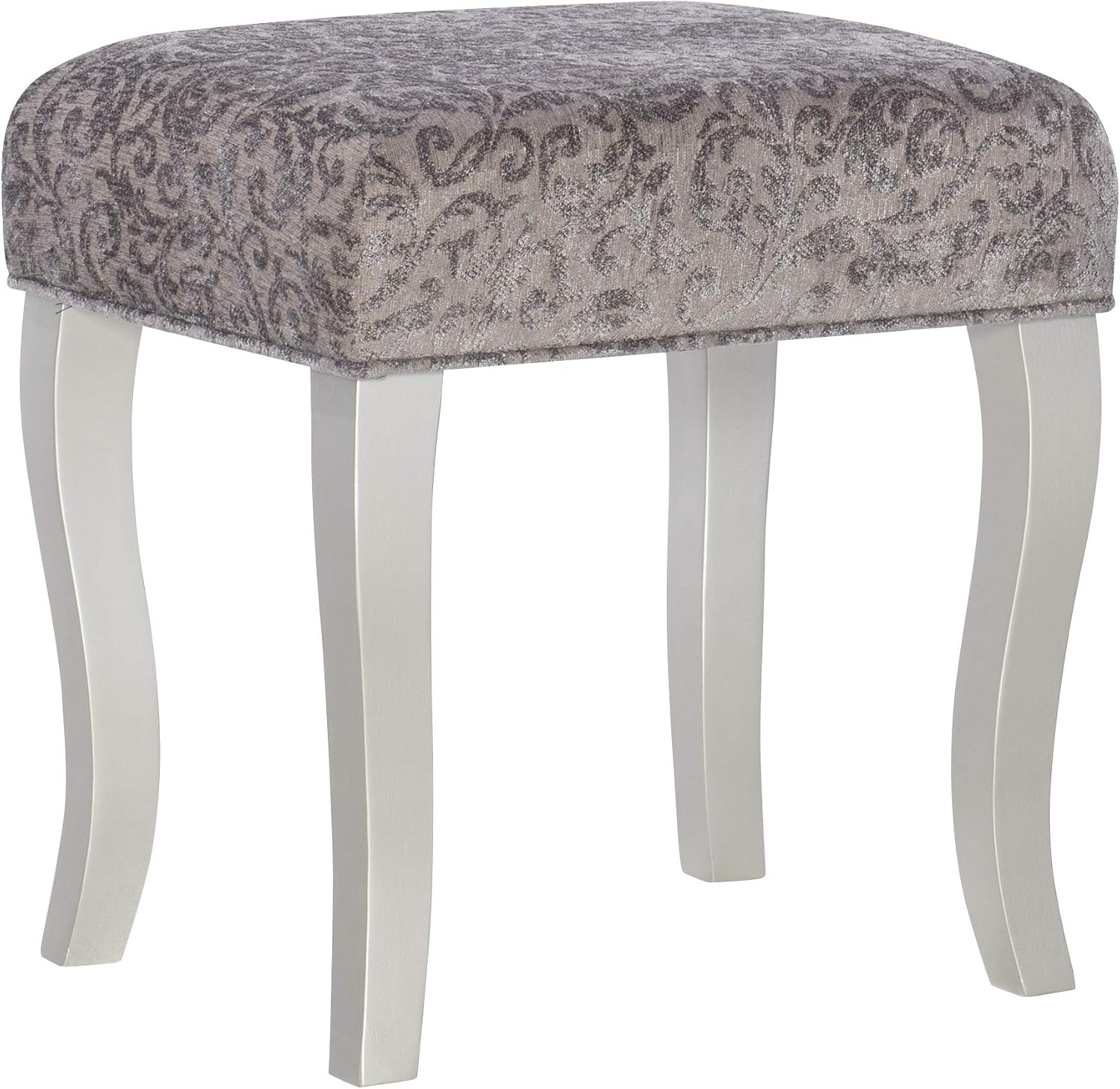 Linon Silver Harper Vanity Set, 32' W x 18' D x 46.75' H