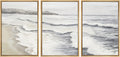 SIGNWIN Framed Canvas Print Wall Art Set Ocean Wave Beach Shore Seascape Nature Wilderness Illustrations Modern Art Decorative Scenic Rustic Zen for Living Room, Bedroom, Office - 16'x24'x3 Natural