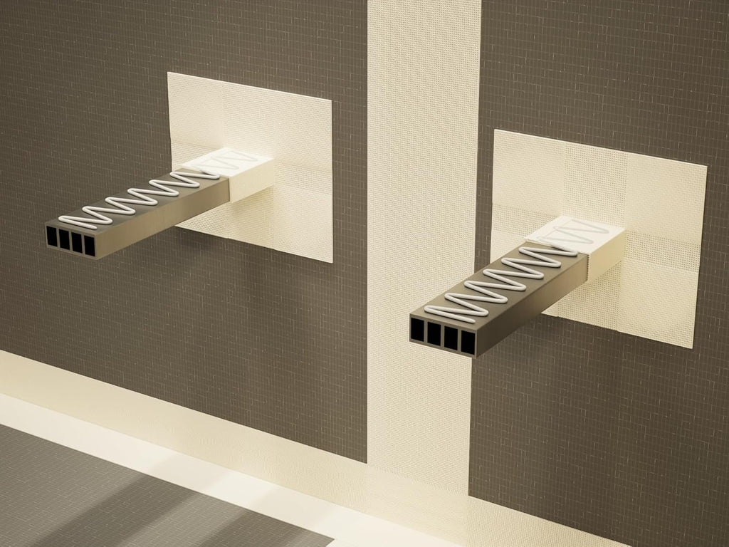 Floating Shower Bench Kit® with Concrete Mesh Foam Board® - Original Shower Bench Bracket® (12x24)-Great for New Constructions or Bathroom Renovations, Ready to Tile Shower Bench