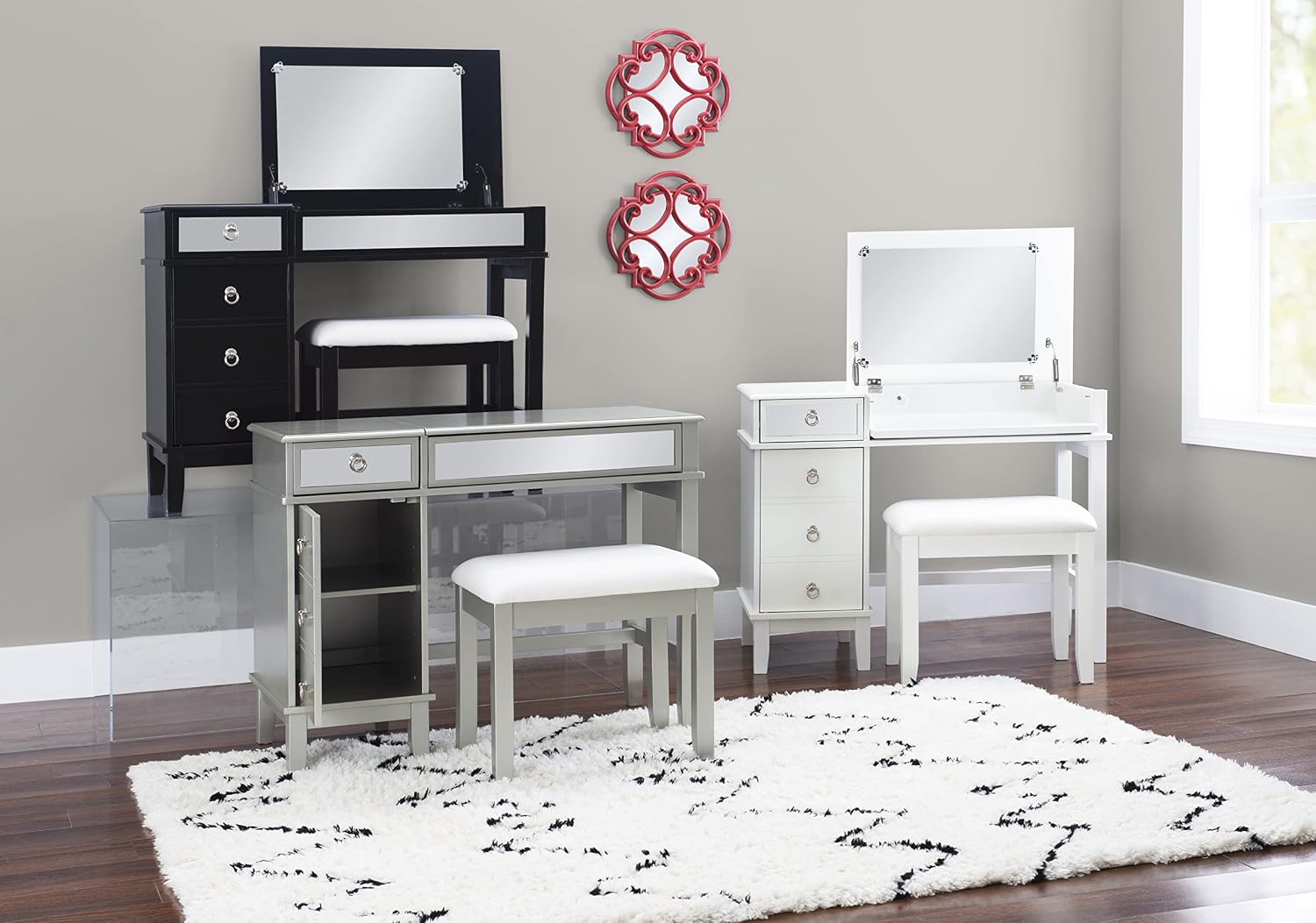 Linon Vanity Set, White