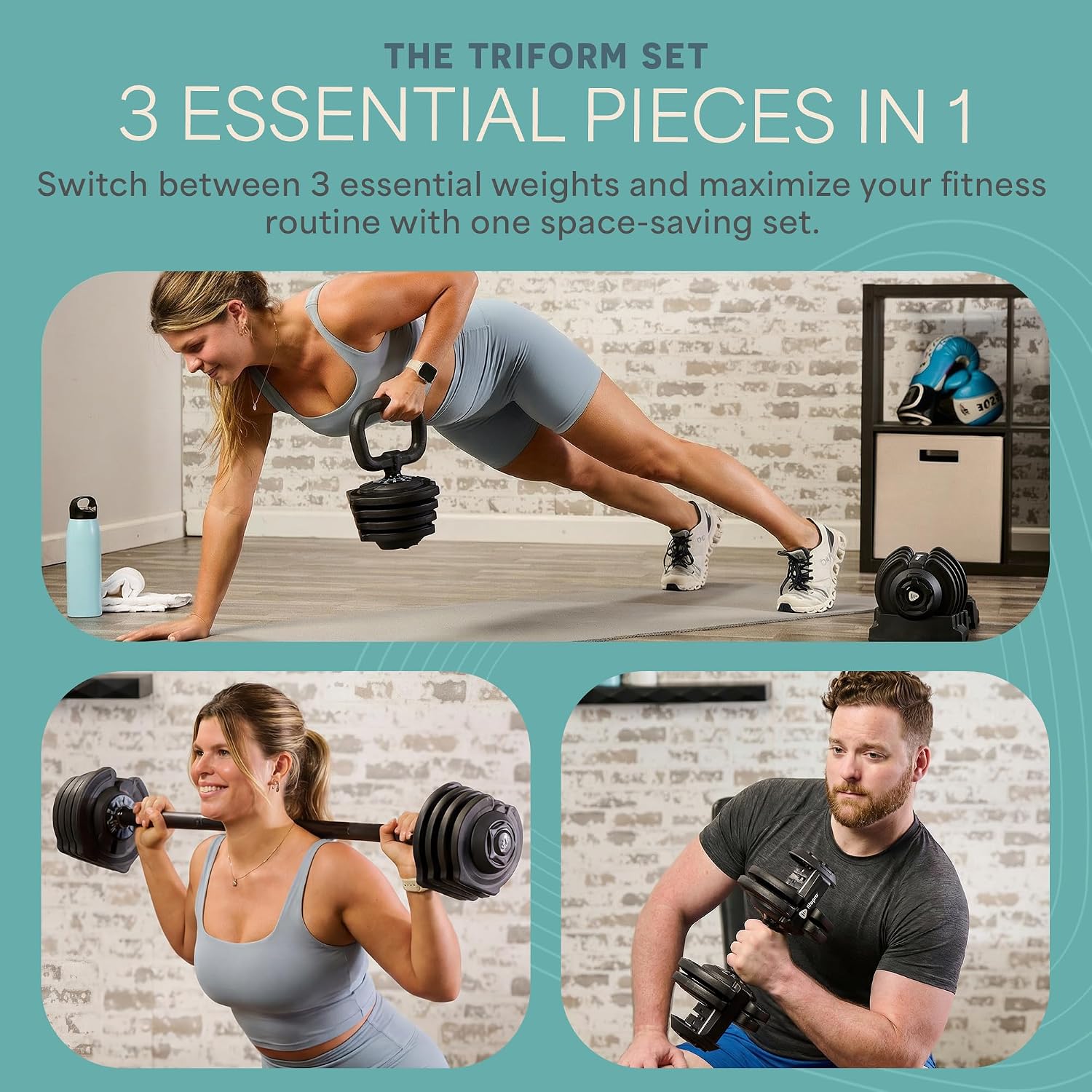 Lifepro Adjustable Dumbbells Set – Quick Adjustment, Anti Slip Handle – Space Saving & Strength Training Weights for Home Gym Exercise & Fitness
