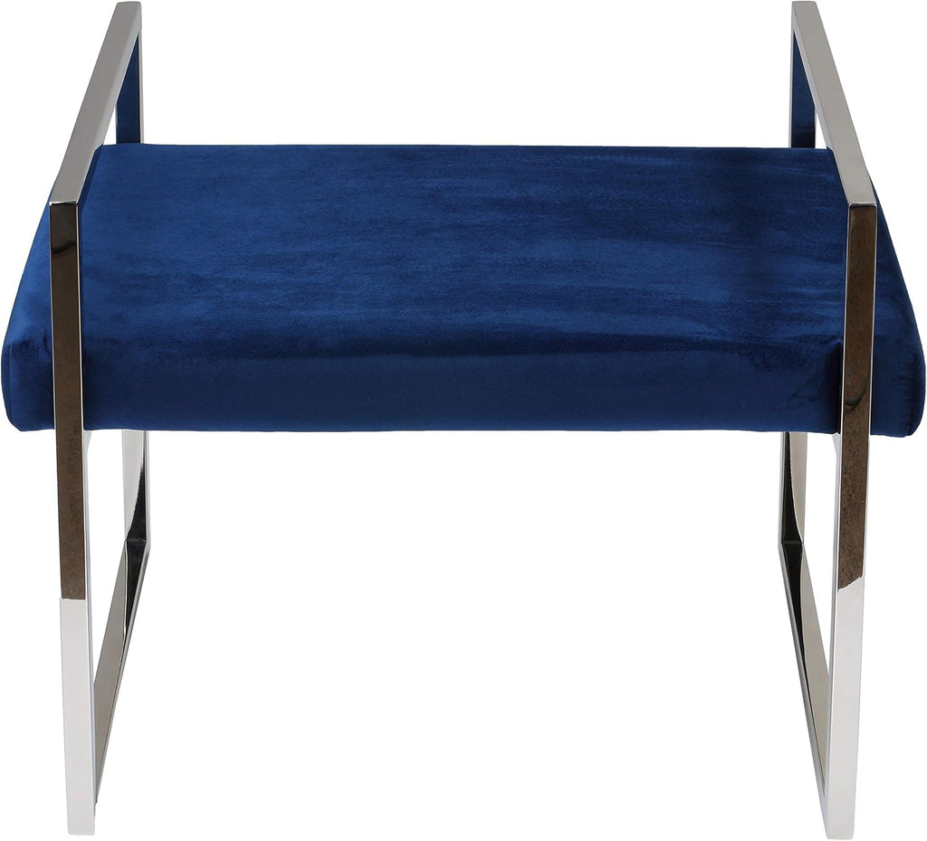 Cortesi Home Anna Bench Ottoman, 24', Blue