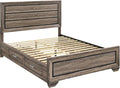 Coaster Home Furnishings Kauffman Transitional Wood Queen Size Storage Panel Bed Frame Platform Bed 54-inch Headboard Washed Taupe 204190Q