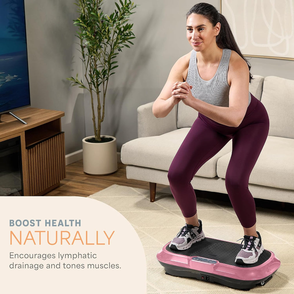 Lifepro Waver Vibration Plate Exercise Machine – High-Intensity Vibration Plate for Lymphatic Drainage – Full-Body Workout Vibrating Platform with Loop Bands – Fitness Equipment for Strength & Toning