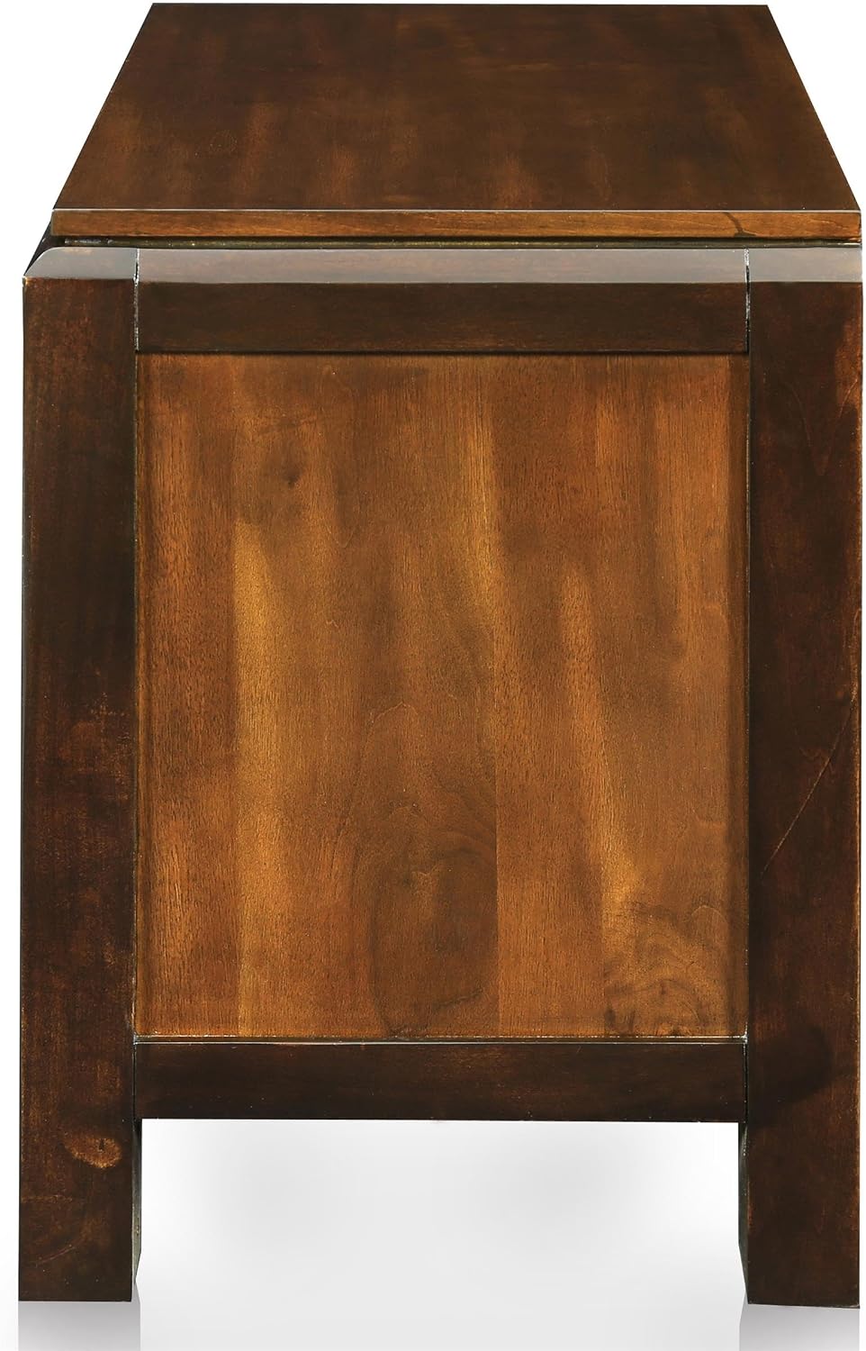 Furniture of America FOA Delia 2pc Walnut Transitional Wood Panel Bedroom Set - King + Nightstand