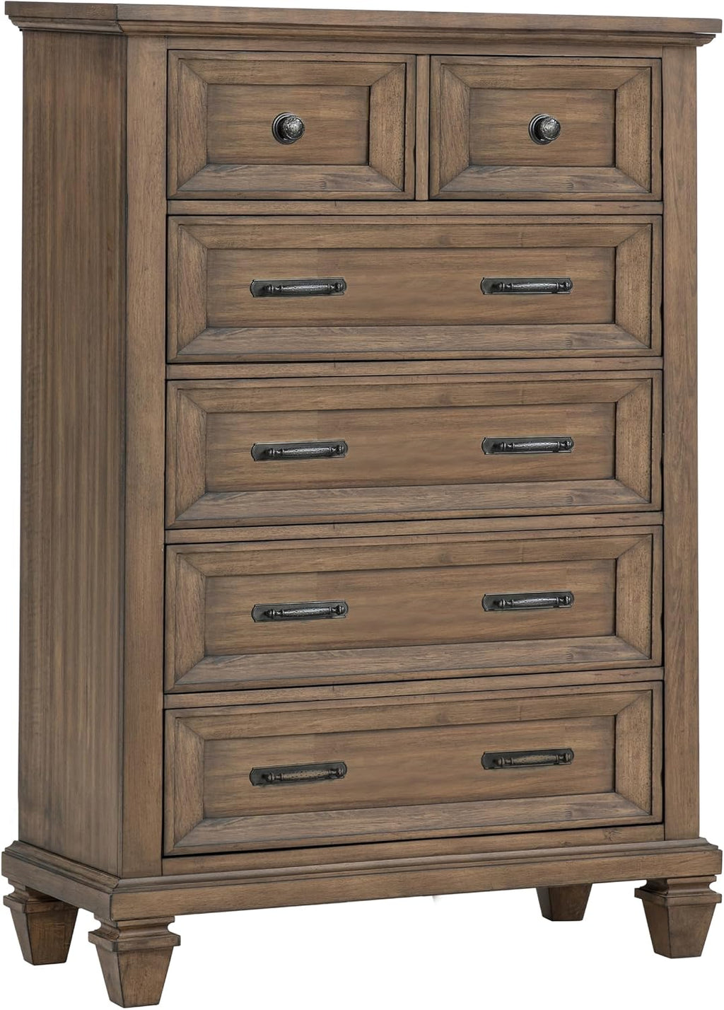 New Classic Furniture Mariana 4-Piece Wood Cal King Bedroom Set with Chest, Vintage Mocha
