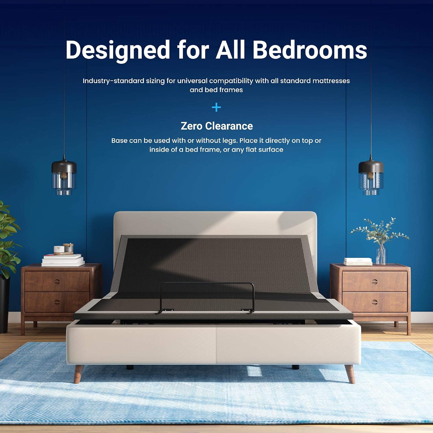 iDealBed 2i Custom Adjustable Bed Base - Advanced Head & Foot Elevation, Wireless Remote with Memory, Zero Clearance, Easy Setup (King)