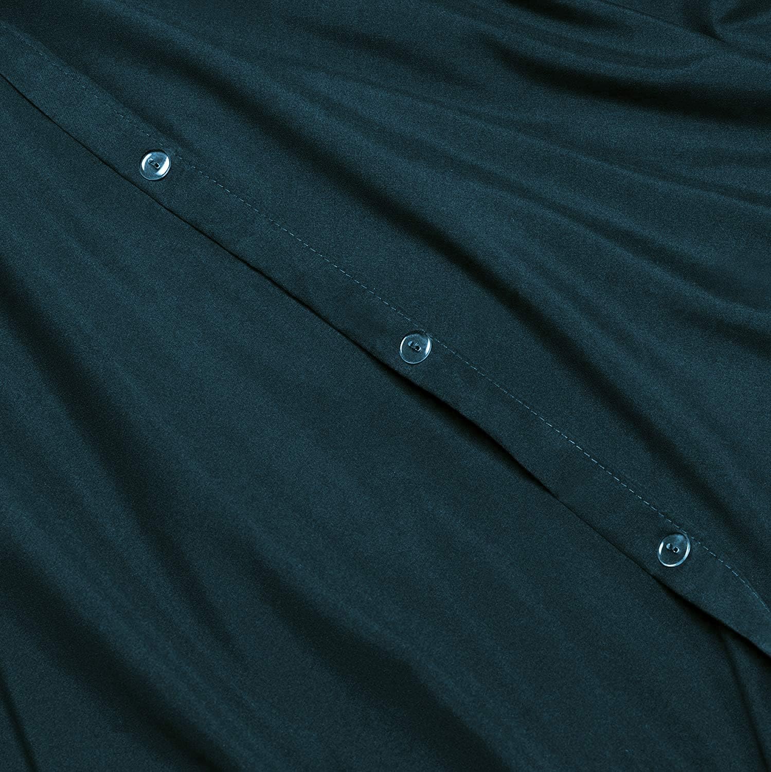 5 Piece Bed in a Bag Set 100% Egyptian Cotton 600 Thread Count Duvet Cover Pillow Shams & Fitted Sheet with Extra Deep Pocket Soft Bedding(Queen Size, Teal)