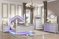 First of a Kind Valentina Silver Queen 4 Piece Bedroom Set
