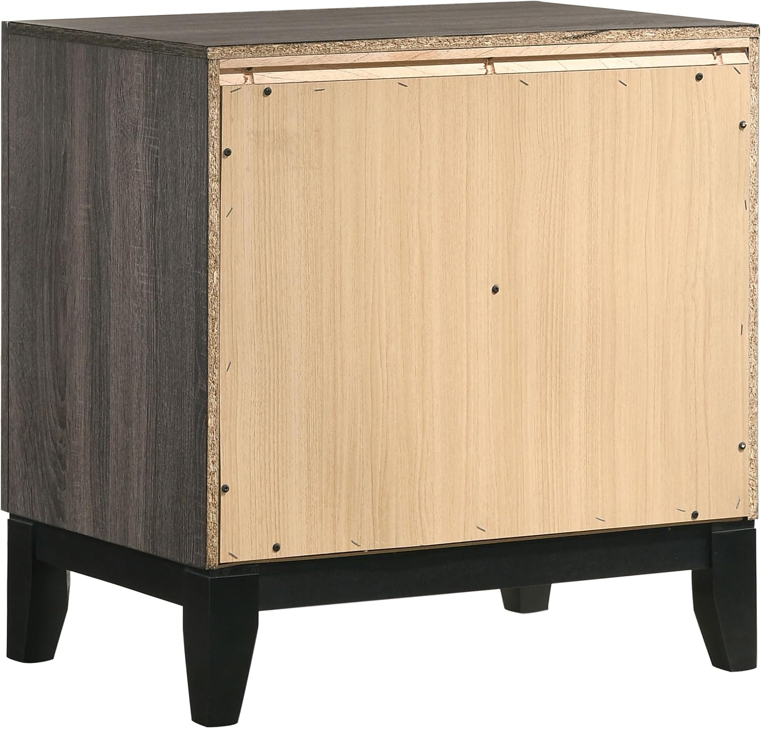 GOWE Carina Grey Oak and Black 4-Piece Eastern King Panel Bedroom Set