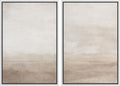 SIGNWIN Framed Canvas Print Wall Art Abstract Wave Pattern Modern Art Minimalist Neutral Decor for Living Room, Bedroom, Office - 24'x36'x2 White