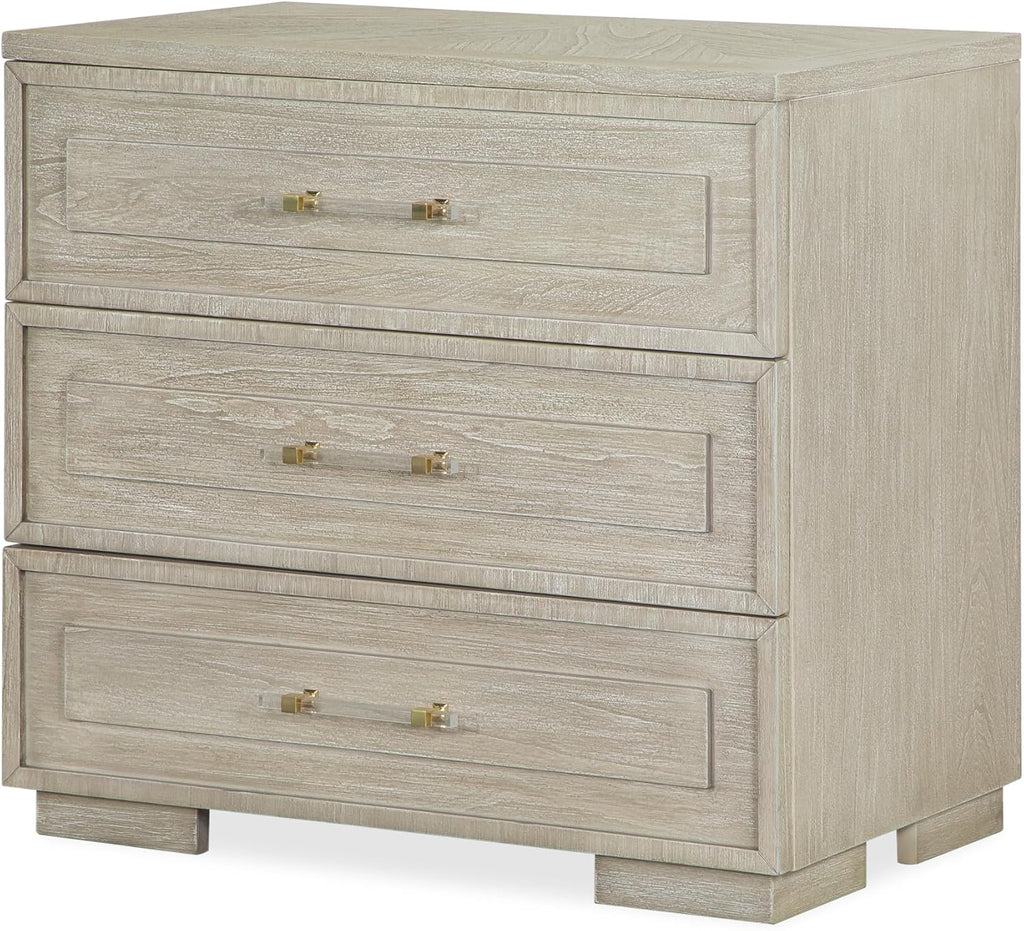 First of a Kind Celine Modern 4 Piece Queen Bedroom Set with Warm Wood Finish Clean Contemporary Design Coordinated Furniture Collection
