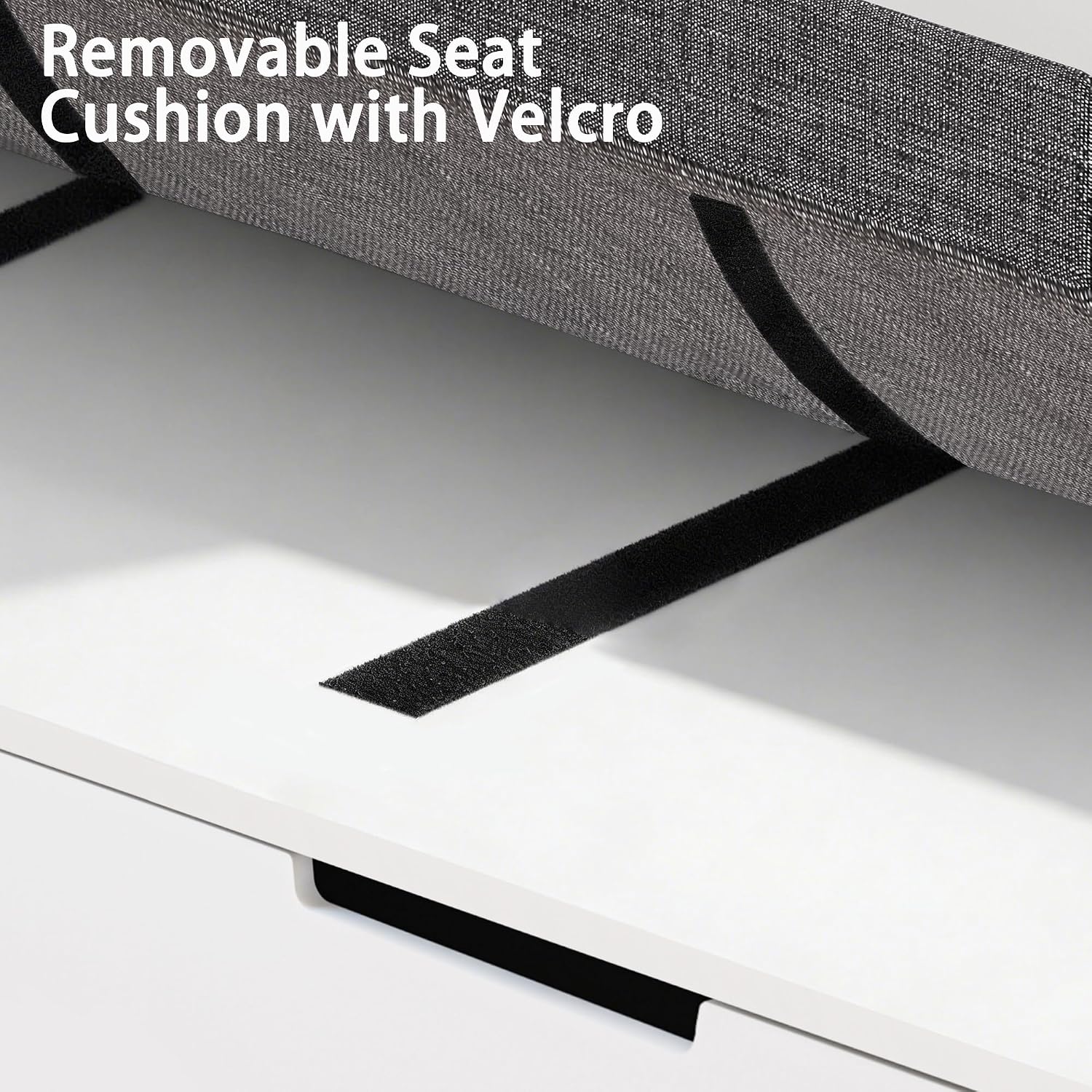 L-Shaped Corner Storage Bench Compartments & Cushioned Seat, Kitchen Breakfast Nook Bench with Hidden Storage, Wood Flip-Top Shoe Benches for Entryway Cloakroom, White & Grey