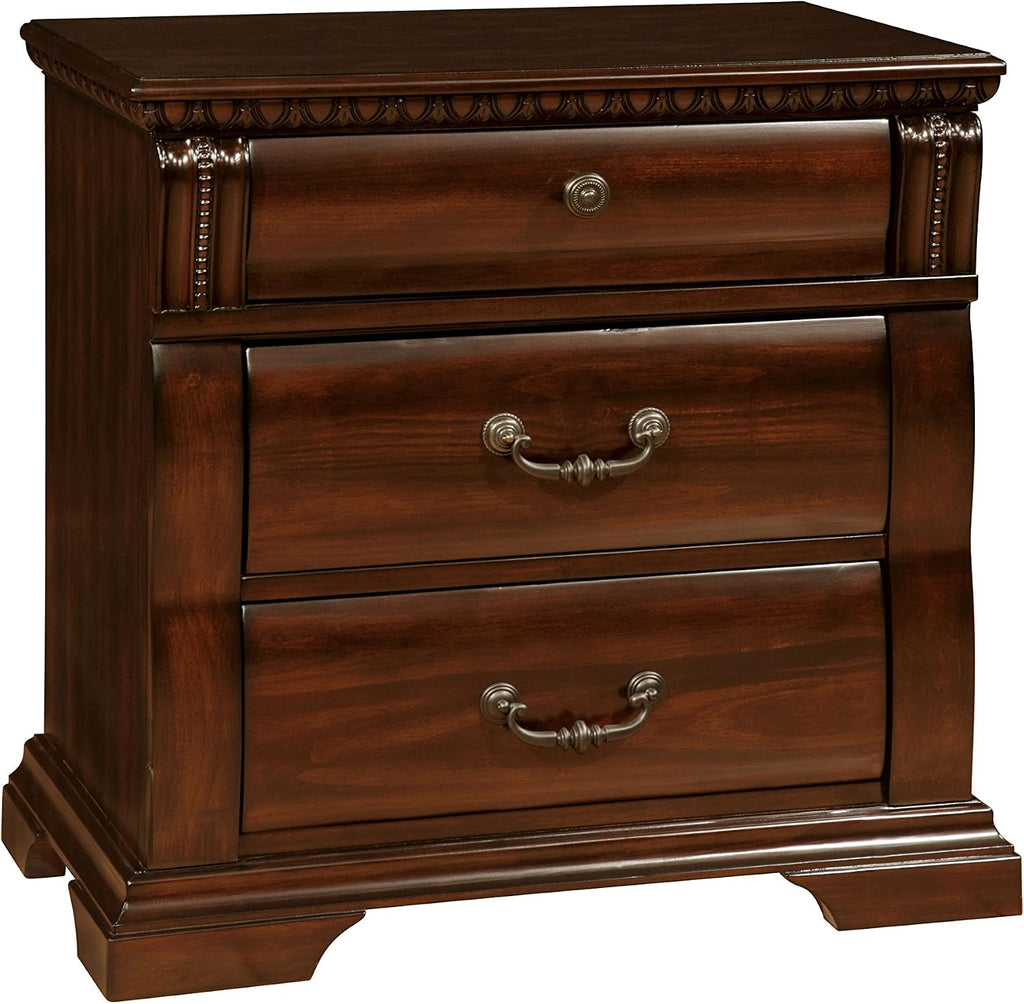 HOMES: Inside + Out 4 Piece ioHOMES Randal Traditional Bed Set, California King, Cherry
