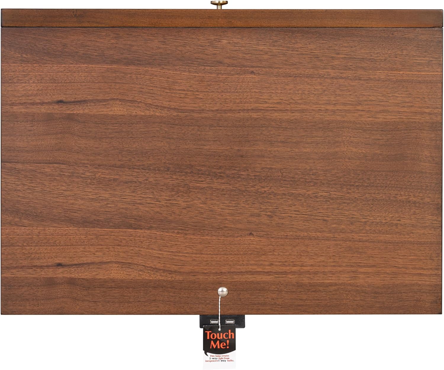 Furniture of America Forma Mid-Century Modern Solid Wood 2-Piece Bedroom Collection, Storage Bed Frame with LED Reading Light and Nightstand with Power Ports, No Box Spring Needed, Walnut, Queen