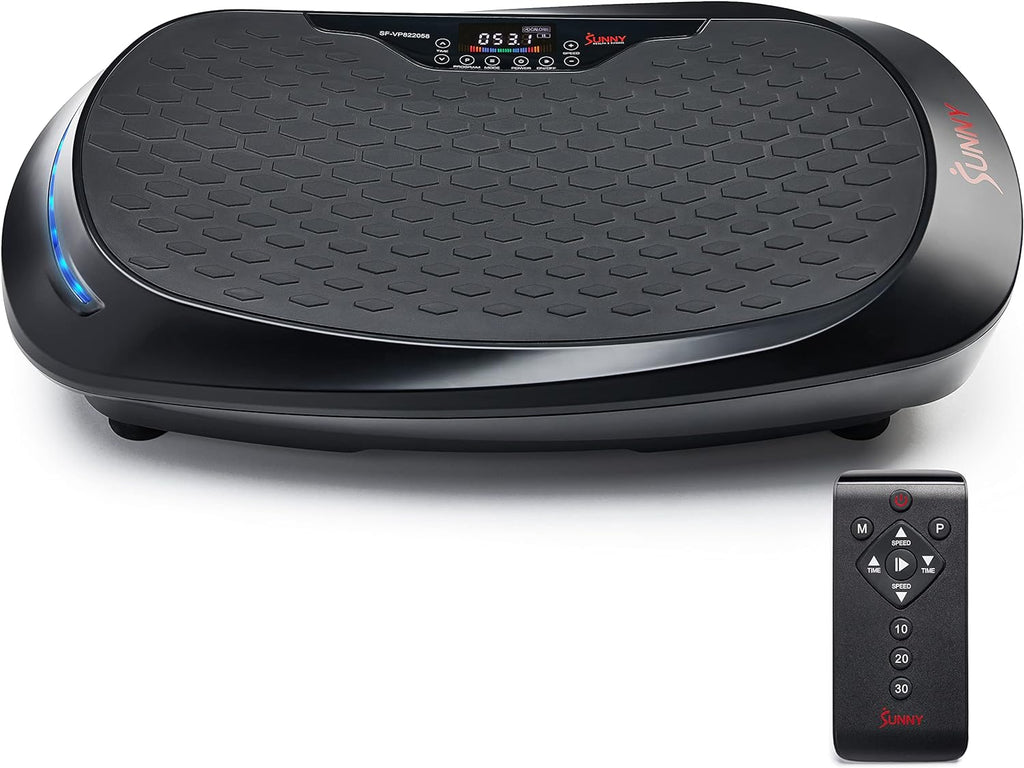 Sunny Health & Fitness Fitboard Vibration Platform Exercise Machine with Multiple Speed Settings and Vibration Modes for Multipurpose Workouts