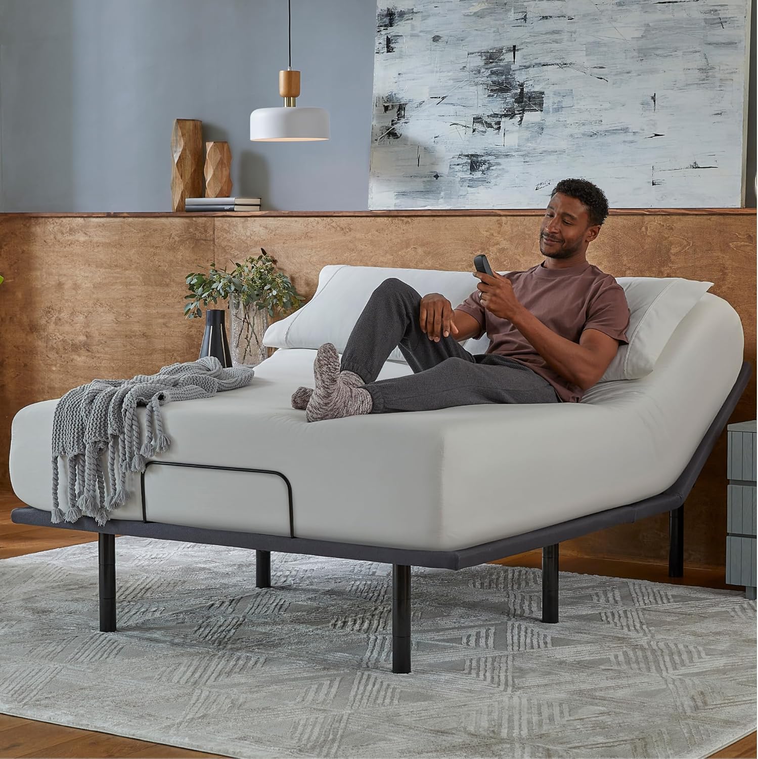 Beautyrest baselogic Level 2 Adjustable Base Bed Frame - Full - Head and Foot Adjustability, Wireless Remote, Zero-Gravity Preset, and Foldable for Convenient Mobility and Storage
