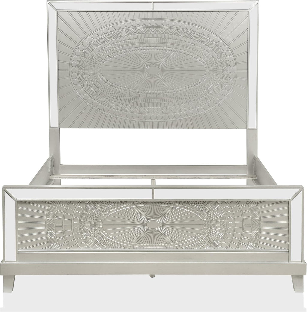 Furniture of America FOA Suie Glam 3-Piece Gold Champagne Wood Bedroom Set - King + 2 Nightstands