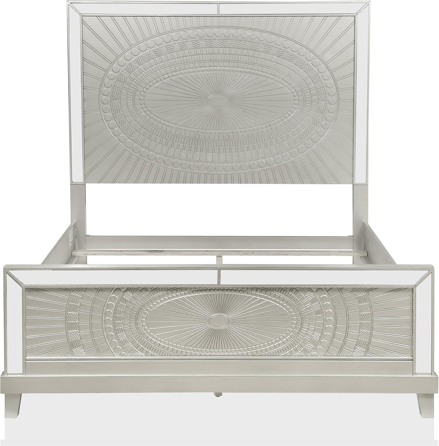 Furniture of America FOA Suie Glam 3-Piece Gold Champagne Wood Bedroom Set - King + 2 Nightstands