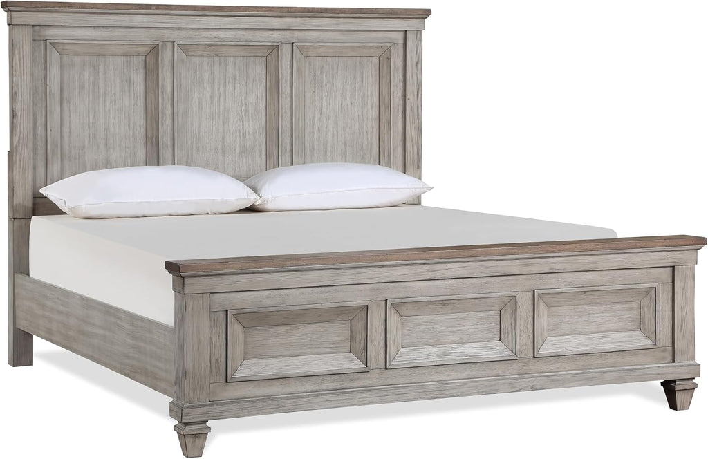 New Classic Furniture Mariana Solid Wood Queen Bed, Vintage Creme