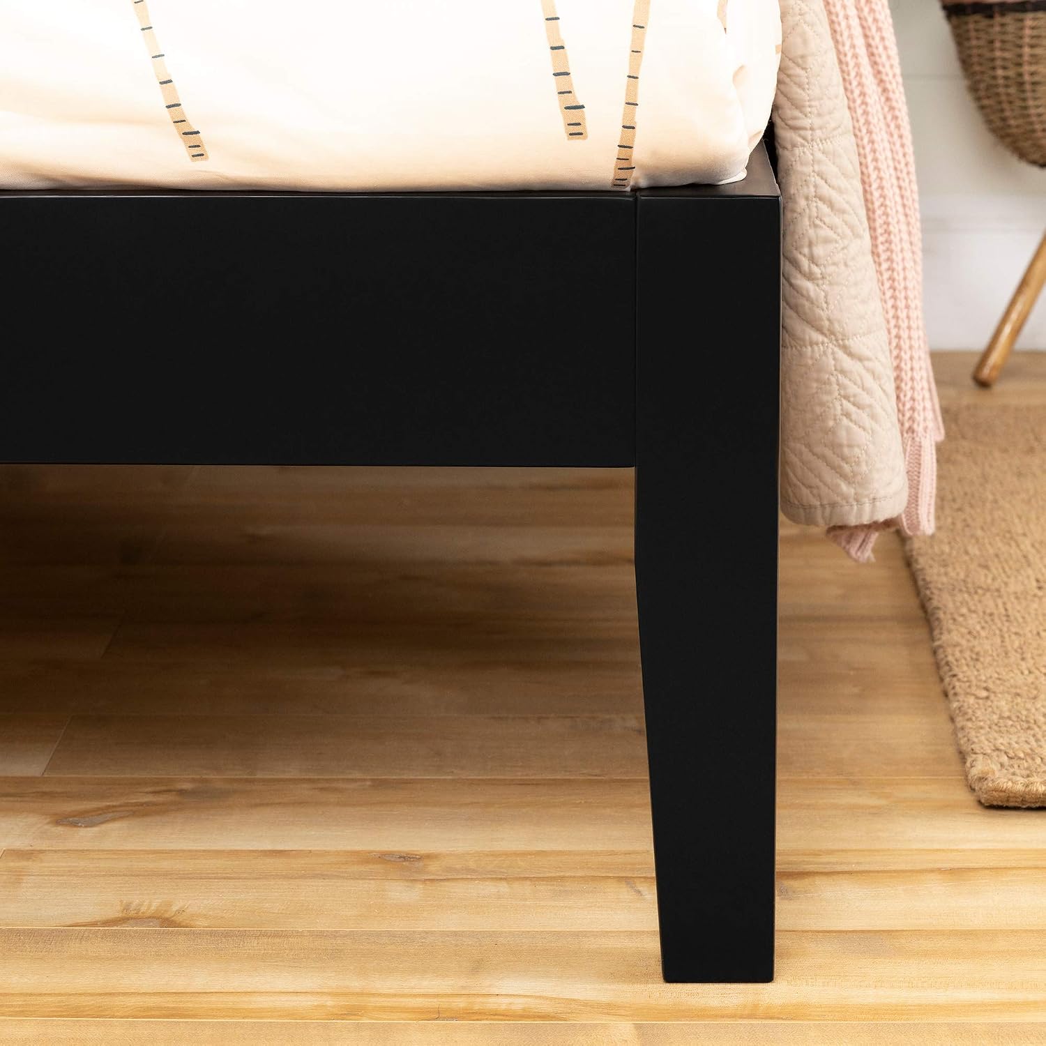 South Shore Vito Platform Bed, Twin, Black