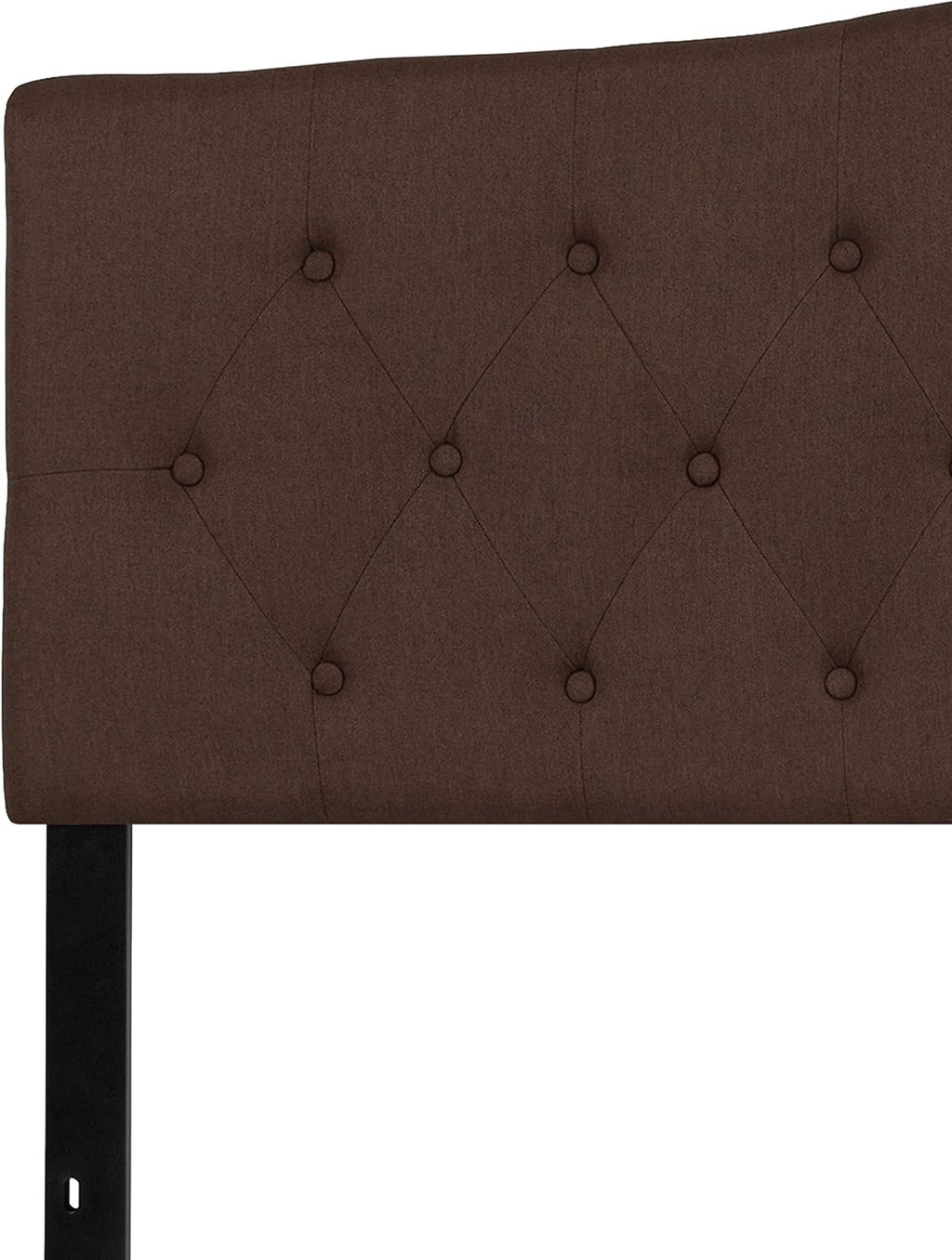 Flash Furniture Cambridge Tufted Upholstered King Size Headboard in Dark Brown Fabric