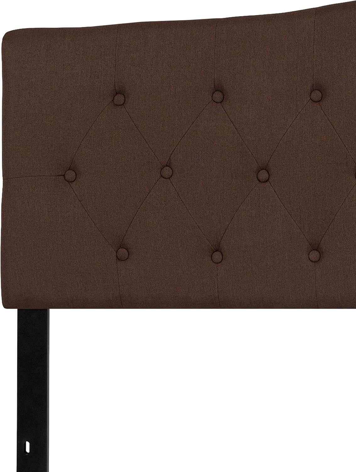 Flash Furniture Cambridge Tufted Upholstered King Size Headboard in Dark Brown Fabric