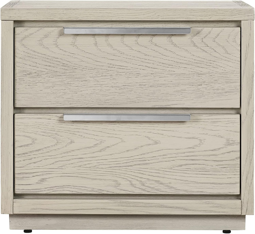 Armen Living Abbey King 3 Piece Bedroom Set in Grey Oak Wood
