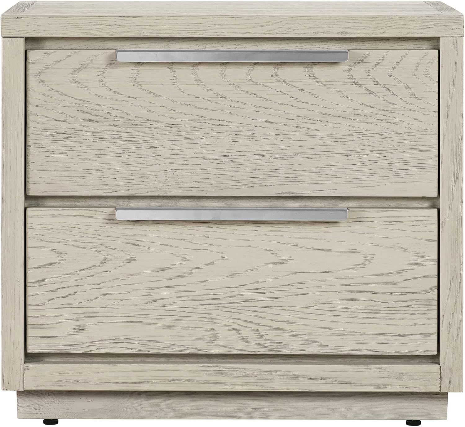 Armen Living Abbey King 4 Piece Bedroom Set in Grey Oak Wood