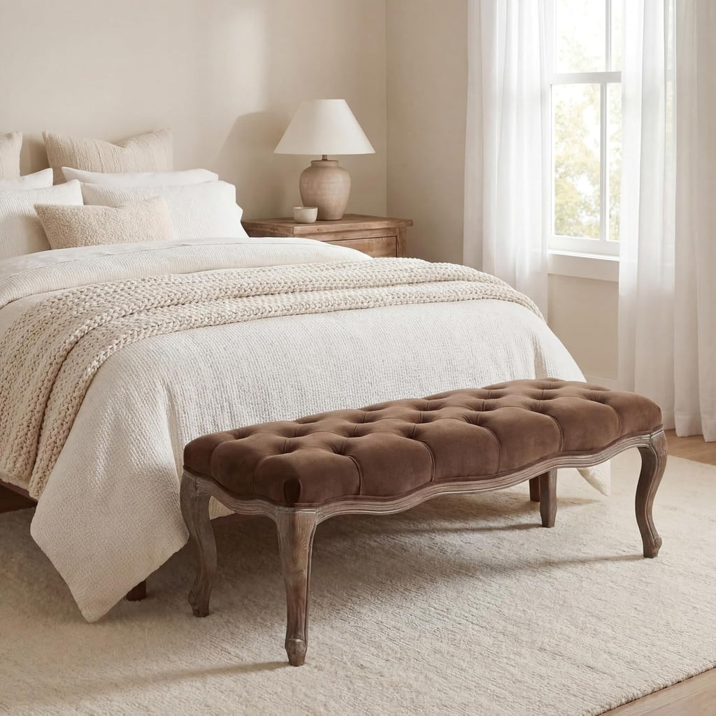 Safavieh Mercer Collection Randy Beige Linen Bench