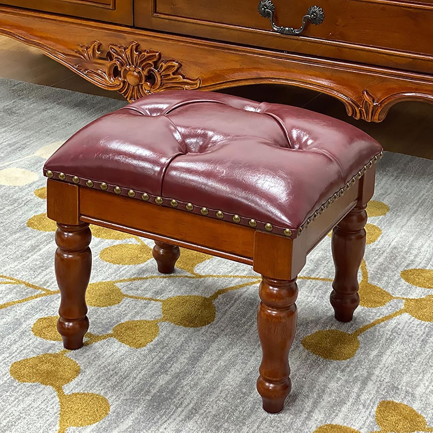 BTZHY Vanity Chair,Vanity Stool for Makeup Room, Bedroom Dressing Table Stool, Cushion Padded Bench, High Elastic Sponge Chair, Piano Chair Shoe-Changing Stool