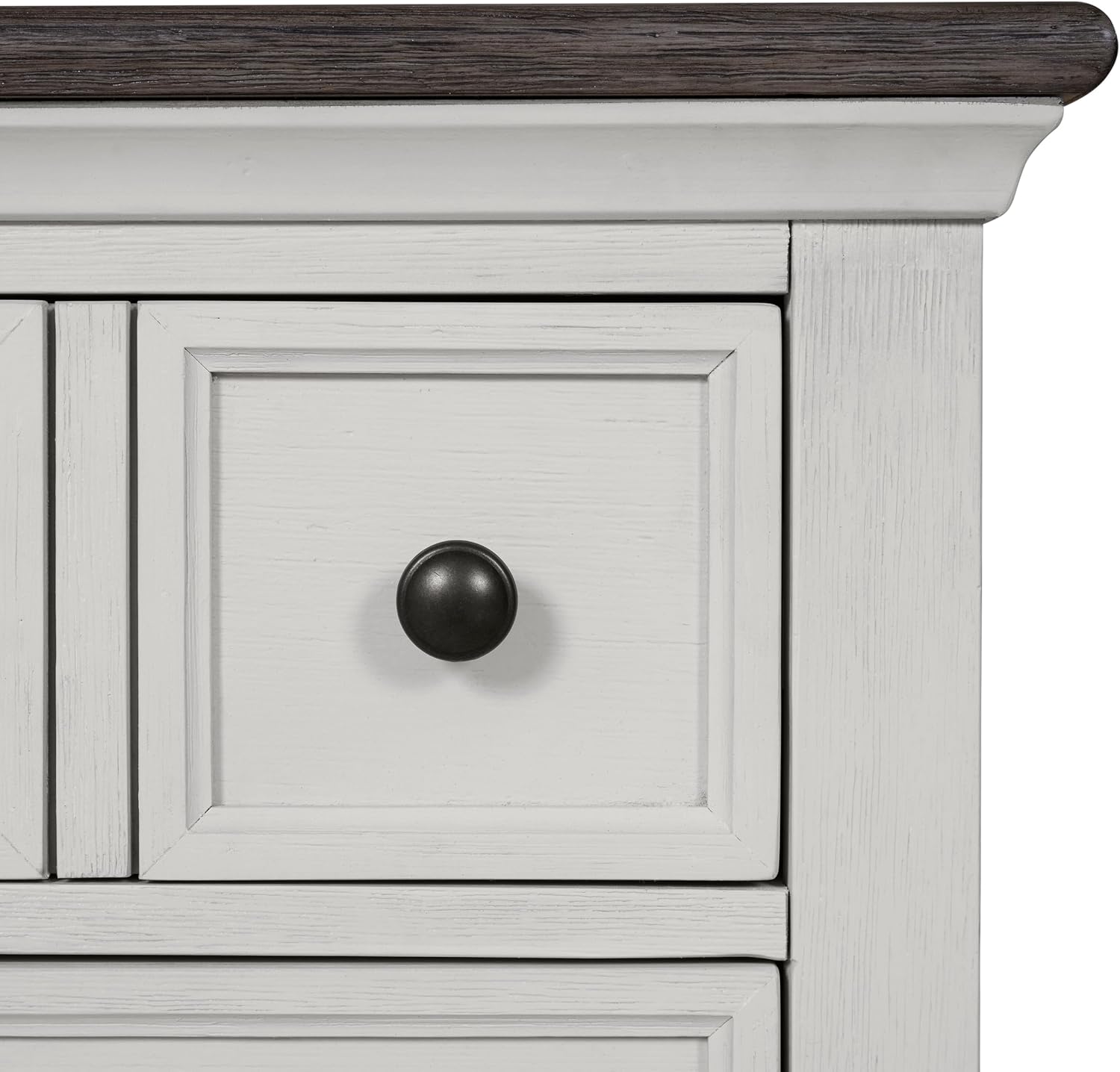 Furniture of America Roden Modern Solid Wood 3-Piece Bedroom Set with Storage Footboard, USB Chargers on Nightstand, Drop Handle Pulls, No Box Spring Needed, King, White