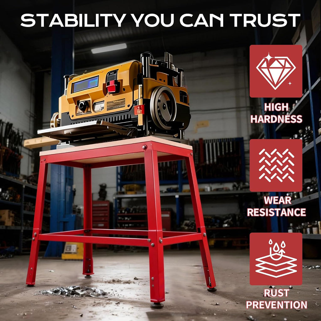 700 Lbs Heavy Duty Tool Stand, 30' Work Height & 26' x 14' MDF Top, Universal Benchtop Machine Table with Vibration-Dampening Base for Planer, Drill Press, Saws & Grinders