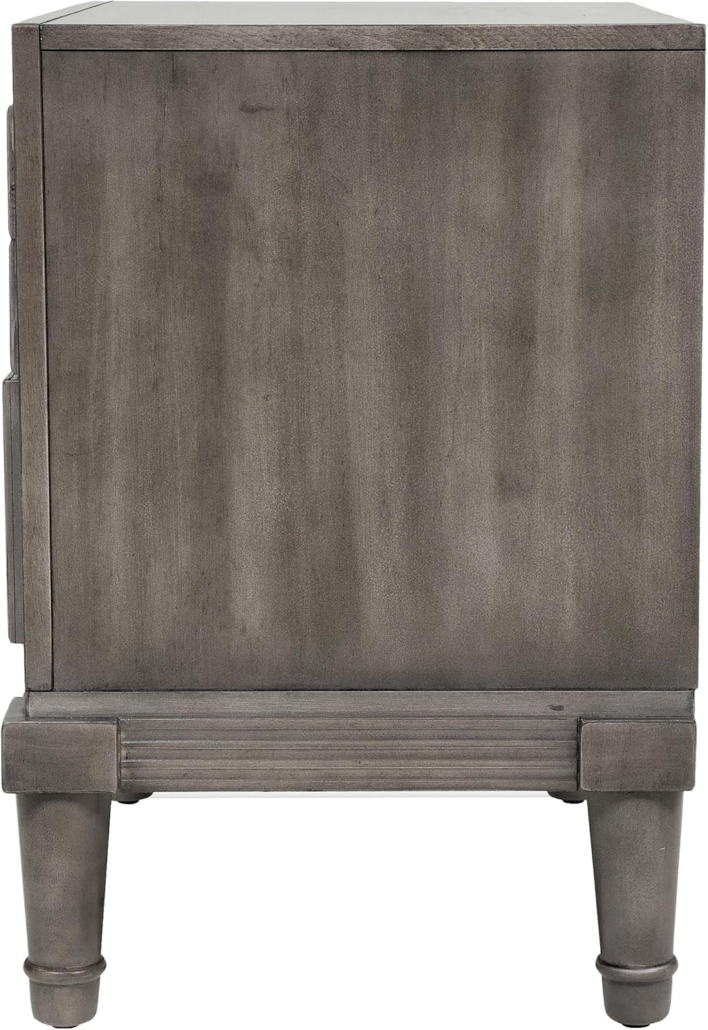 Furniture of America FOA Cartagena 2pc Gray Solid Wood Bedroom Set- Cal King + 1 Nightstand