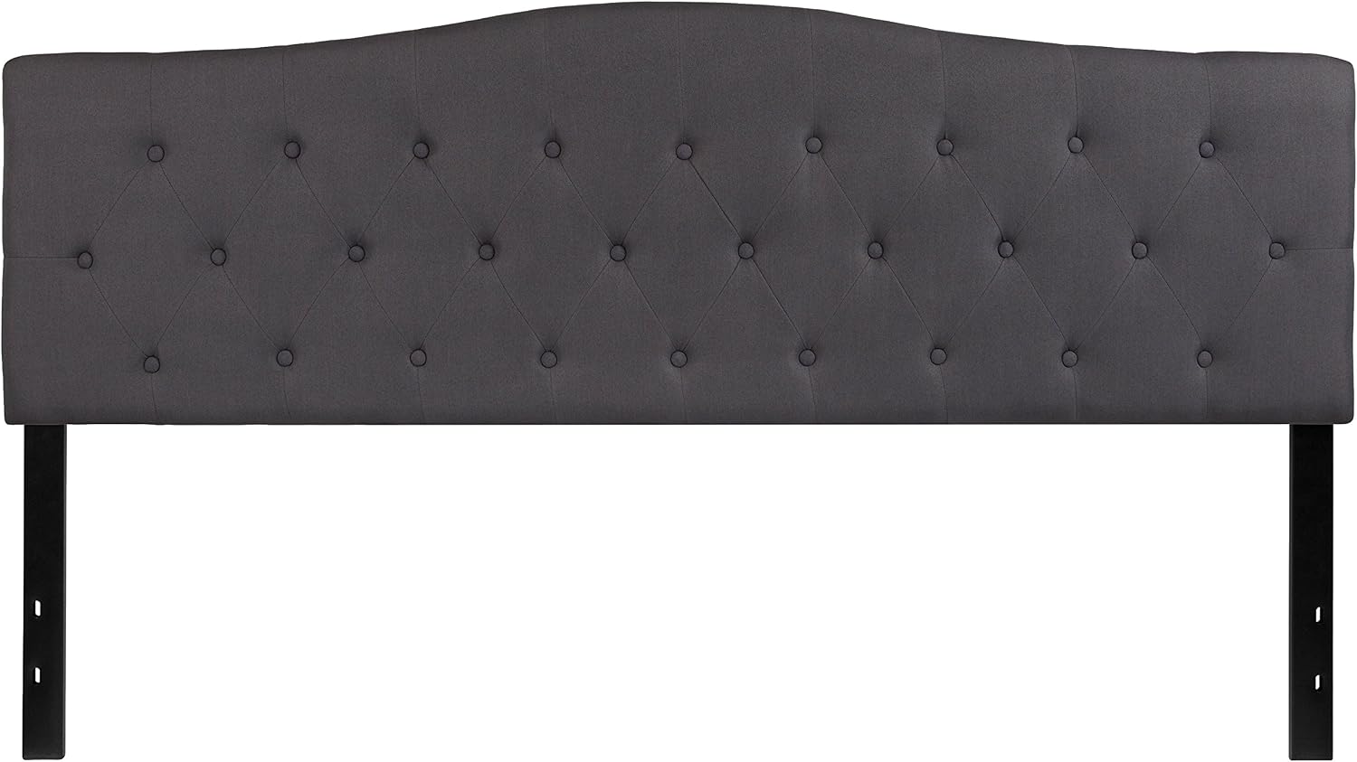 Flash Furniture Cambridge Tufted Upholstered King Size Headboard in Dark Gray Fabric