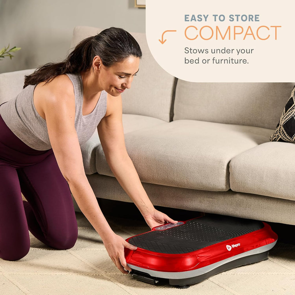 Lifepro Waver Vibration Plate Exercise Machine – High-Intensity Vibration Plate for Lymphatic Drainage – Full-Body Workout Vibrating Platform with Loop Bands – Fitness Equipment for Strength & Toning