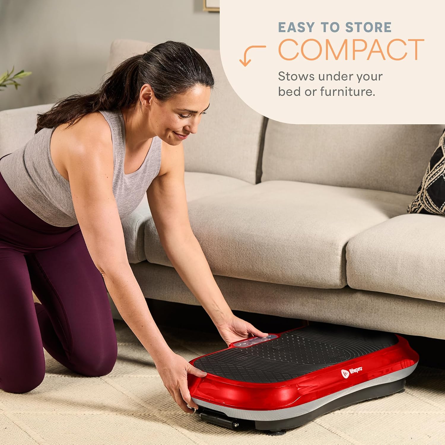 Lifepro Waver Vibration Plate Exercise Machine – High-Intensity Vibration Plate for Lymphatic Drainage – Full-Body Workout Vibrating Platform with Loop Bands – Fitness Equipment for Strength & Toning