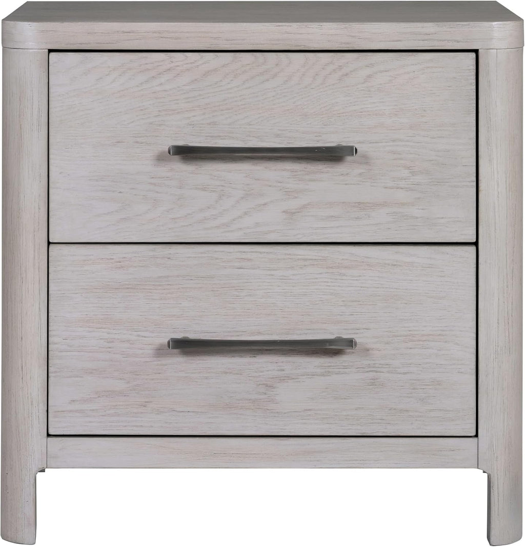 Furniture of America Fielden Modern Solid Wood 3-Piece Bedroom Set with USB Chargers on Nightstand, Felt-Lined Top and Cedarwood-Lined Bottom Drawers, Pewter Handles, Box Spring Required, Queen, Oak