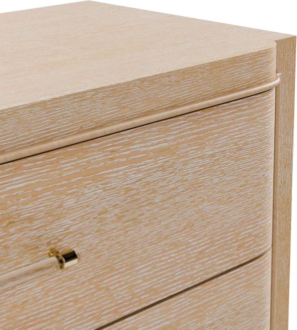 Furniture of America Saries Modern Solid Wood 2-Piece Bedroom Set with King Bed Frame and 2 Drawer Nightstand for Guest Room, Dorm, Home, Box Spring Needed, Natural Oak
