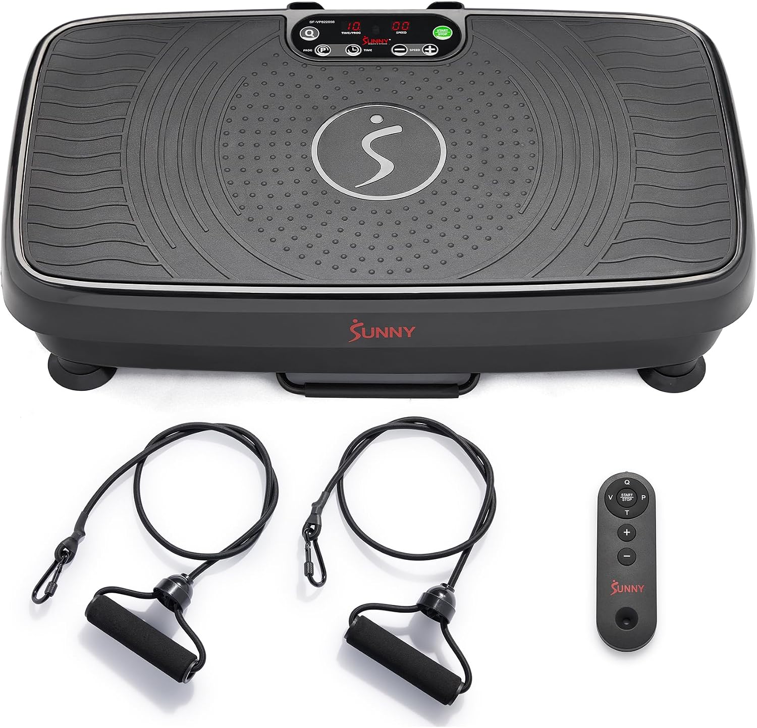 Sunny Health & Fitness Fitboard Vibration Platform Exercise Machine with Multiple Speed Settings and Vibration Modes for Multipurpose Workouts