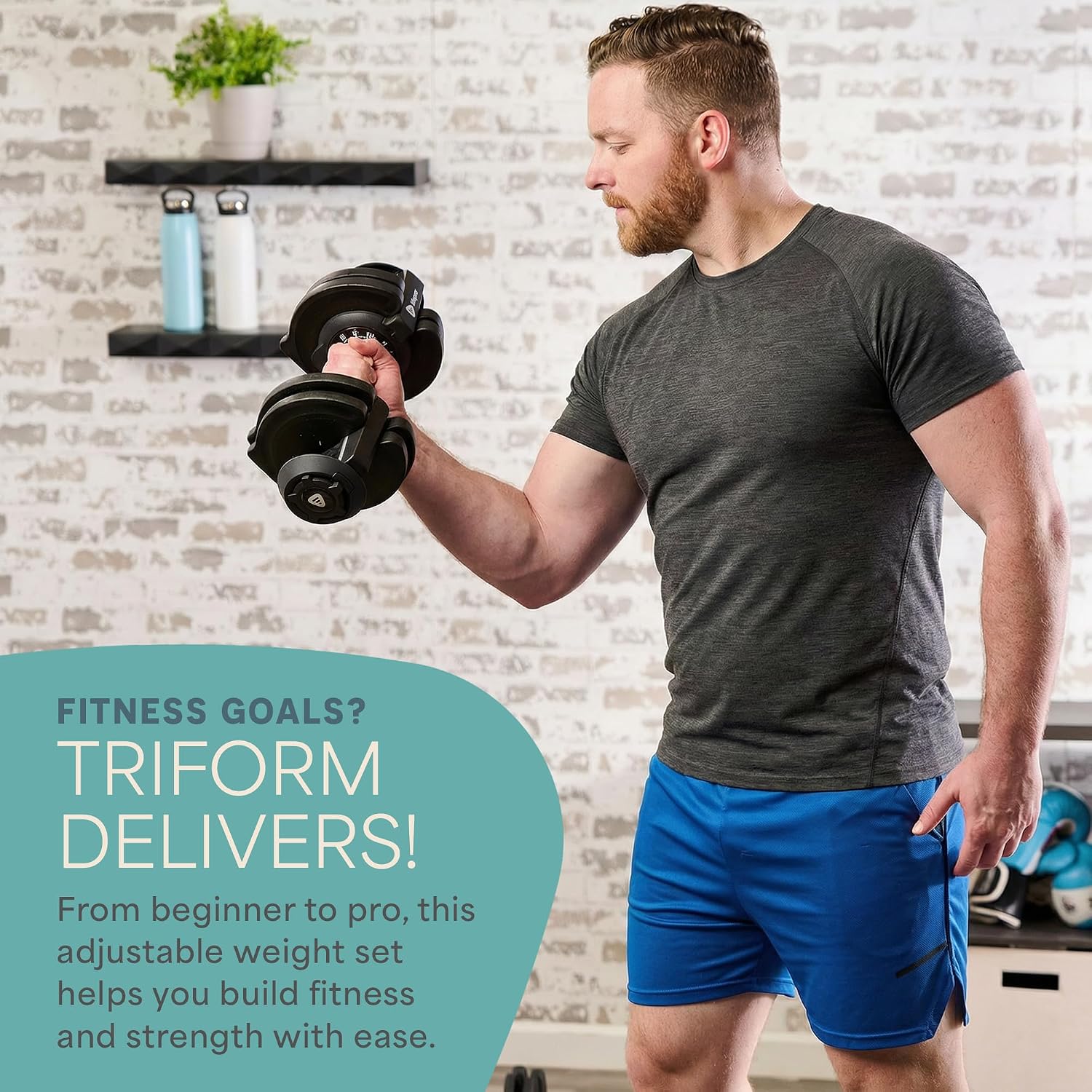 Lifepro Adjustable Dumbbells Set – Quick Adjustment, Anti Slip Handle – Space Saving & Strength Training Weights for Home Gym Exercise & Fitness