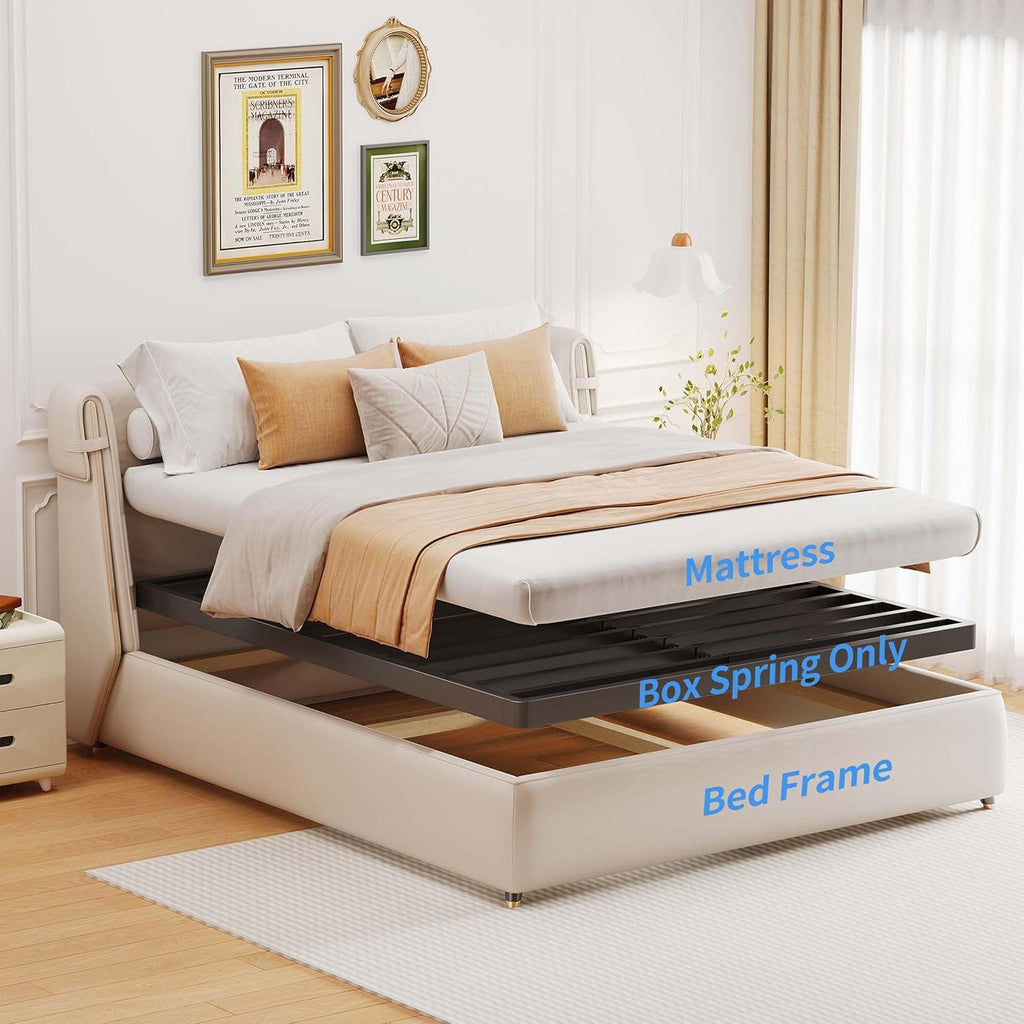 ROIL 2 Inch Full Metal Box Spring Low Profile, Bunkie Board Bed Slat Replacement with Round Corners, 3500 lbs Capacity Heavy Duty Steel Slats, Easy Assembly, Noise Free