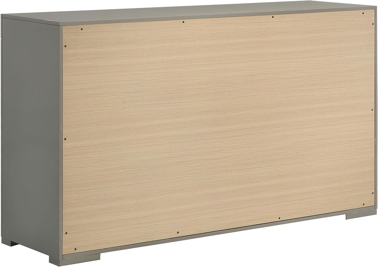 Coaster Home Furnishings Ives Contemporary 4-Piece Bedroom Set Eastern King Size LED Panel Bed Frame 57-inch Headboard Grey High Gloss 224971KE-S4