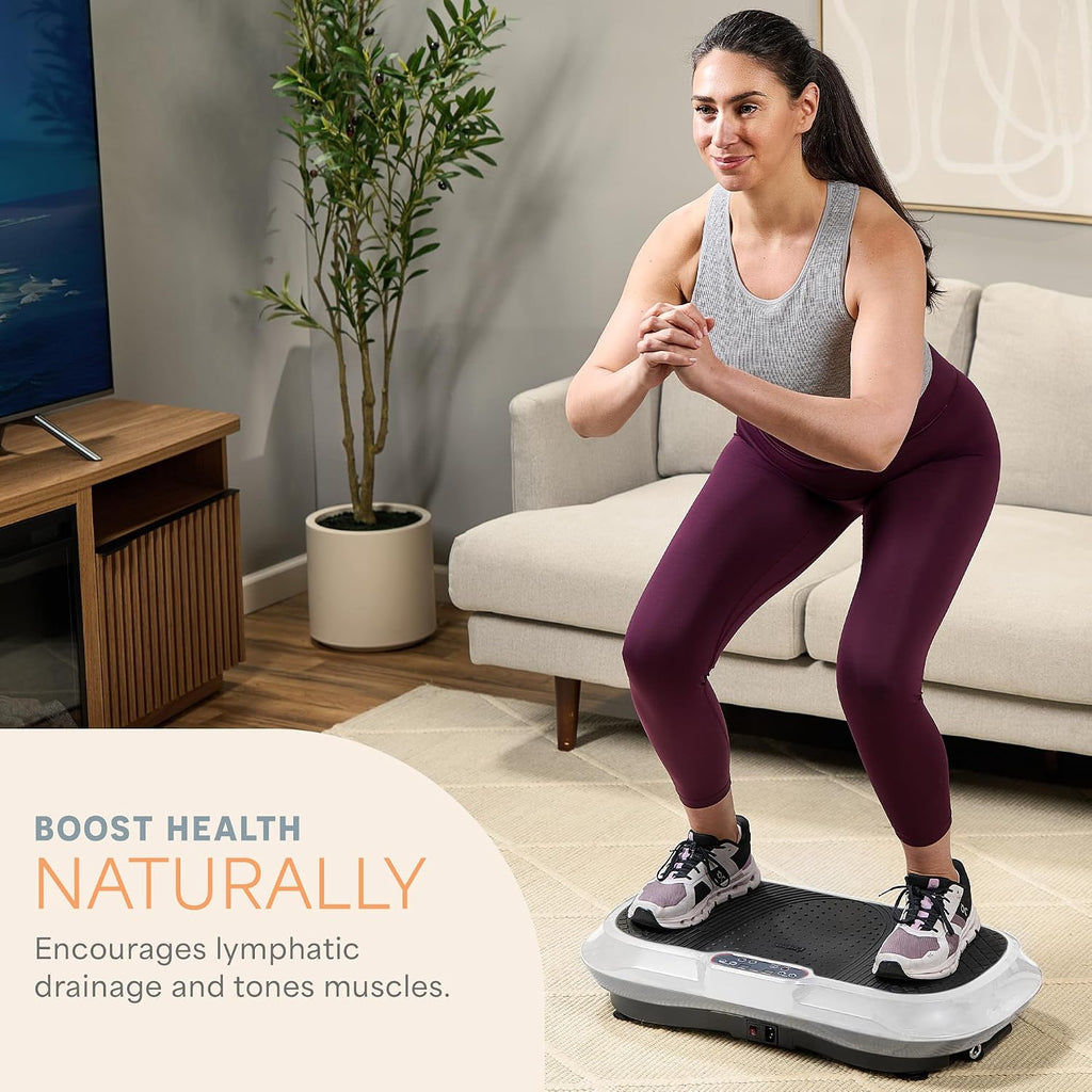 Lifepro Waver Vibration Plate Exercise Machine – High-Intensity Vibration Plate for Lymphatic Drainage – Full-Body Workout Vibrating Platform with Loop Bands – Fitness Equipment for Strength & Toning