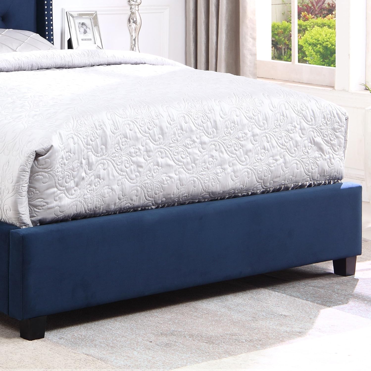 Roundhill Furniture Summit Platform, King, Blue