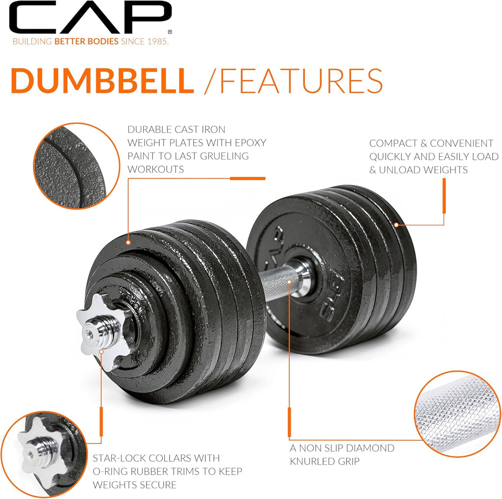 Cap Barbell Adjustable Dumbbell Weight Set | Multiple Options