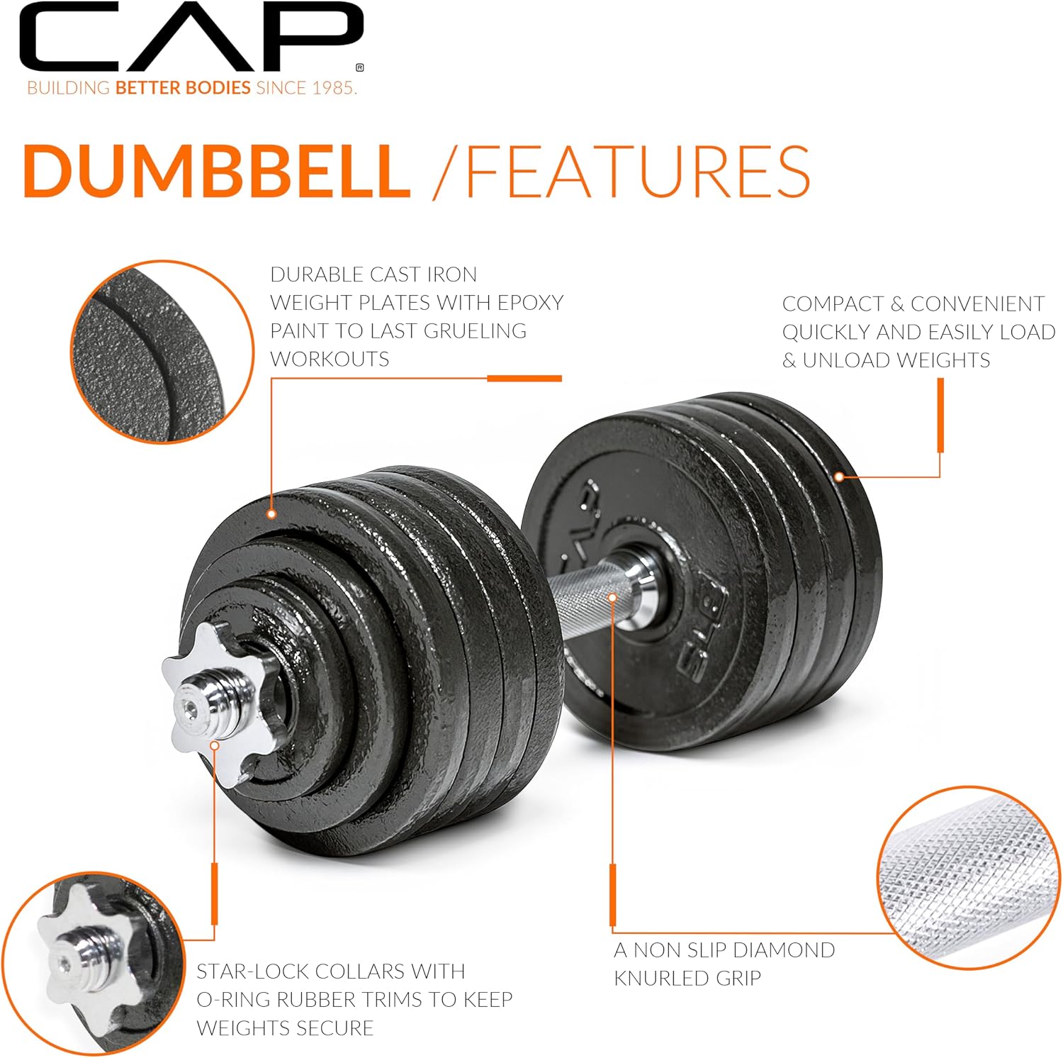 Cap Barbell Adjustable Dumbbell Weight Set | Multiple Options