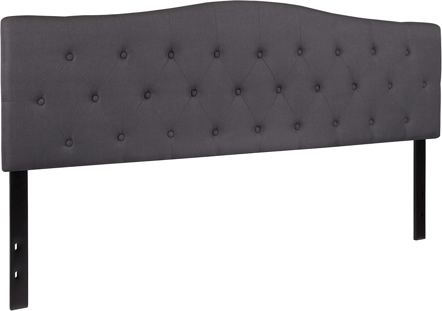 Flash Furniture Cambridge Tufted Upholstered King Size Headboard in Dark Gray Fabric
