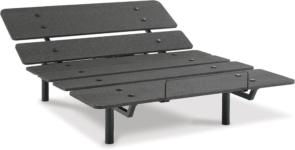 Signature Design by Ashley Cosmic Power Base Traditional Queen Adjustable Base with Head and Foot Incline, Wireless Remote and USB Ports, Black