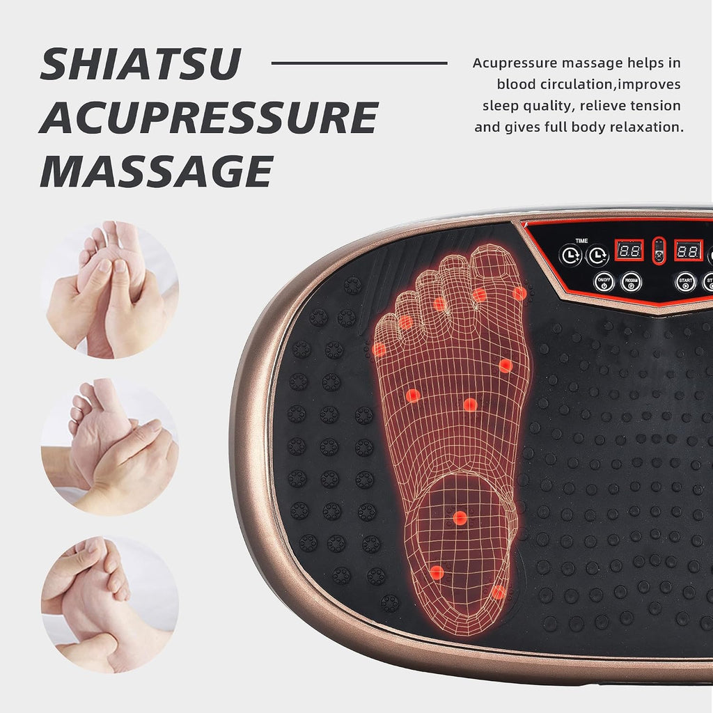 EILISON FitMaxx 3D XL Vibration Plate Exercise Machine - Whole Body Workout Vibration Platform w/Loop Bands - Lymphatic Drainage Machine for Weight Loss, Shaping, Recovery